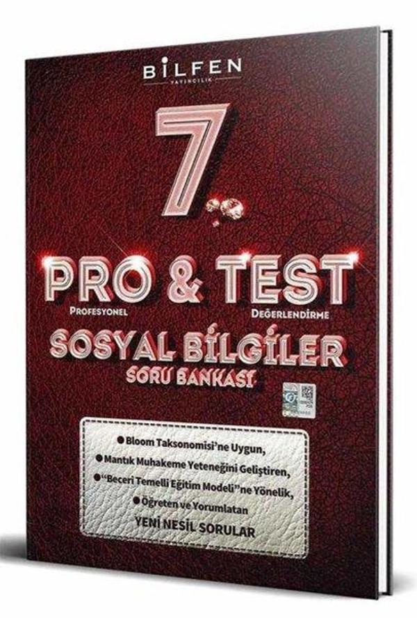 7.Sınıf Pro&Test Sosyal Bilgiler Soru Bankası - Bilfen Yayınları - Image 1