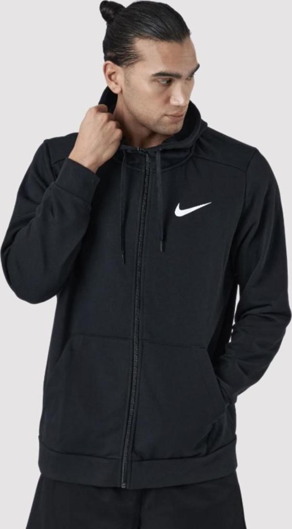 Nike Dri-FIT Full Zip Erkek Siyah Kapüşonlu Sweatshirt - Image 1