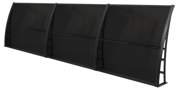 LUPIN Kapı Pencere Üstü Pratik Sundurma 105x360 - Siyah - Image 1