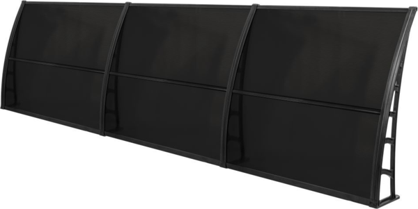 LUPIN Kapı Pencere Üstü Pratik Sundurma 105x360 - Siyah - Image 1