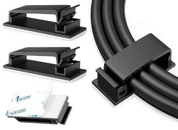 Yapışkanlı Kablo Düzenleyici Klips 4lü Set - Image 1