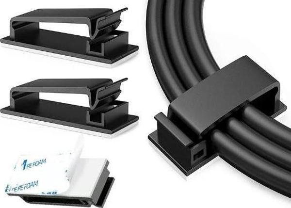 Yapışkanlı Kablo Düzenleyici Klips 4lü Set - Image 1