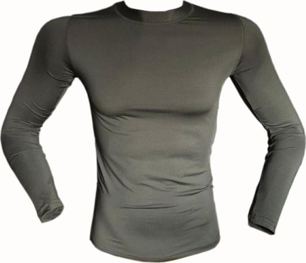 Flaş Erkek Askeri Termal Microfiber Uzun Kol Haki Tişört - Image 1