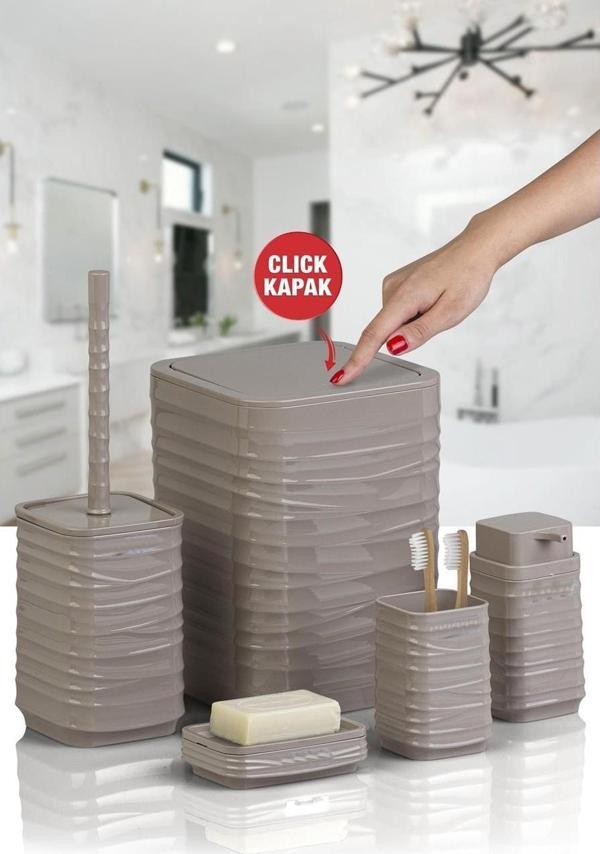 Banyo Seti Plastik Vizon Renk 5 Parça  - Image 1