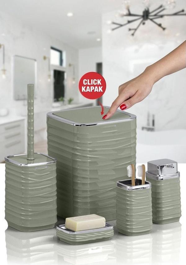 Banyo Seti Plastik Yeşil Renk 5 Parça  - Image 1