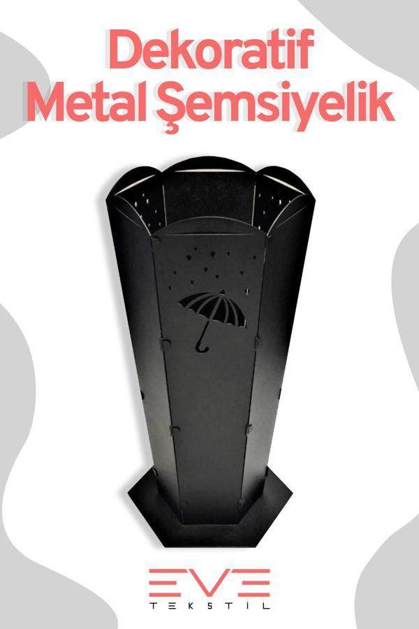 Lüx Dış ve İç Mekana Uygun Şemsiye Desenli Paslanmaz Şemsiyelik - Image 1