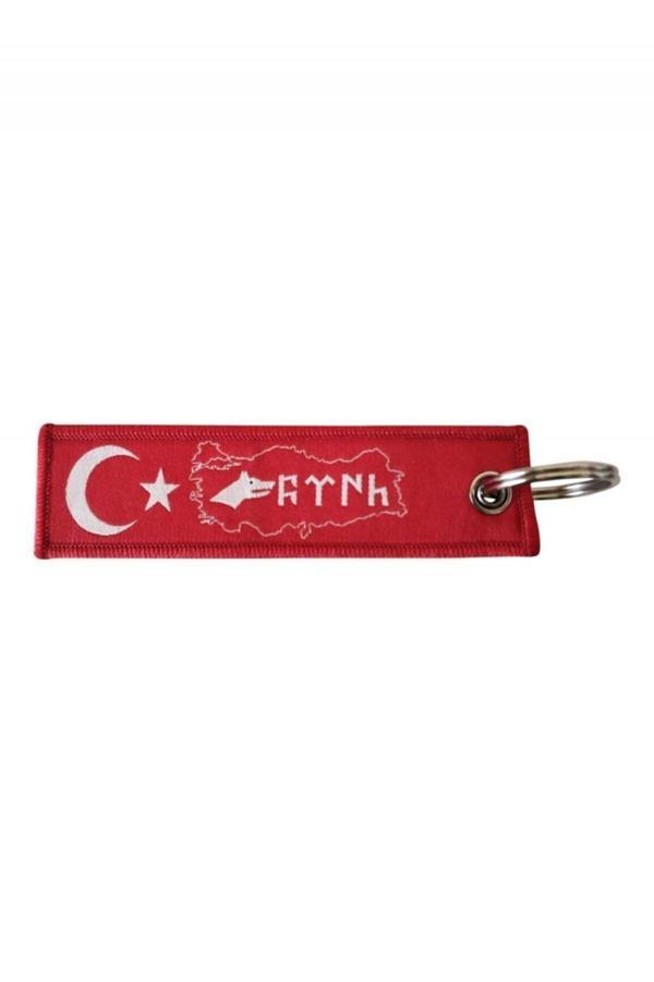 Safari Türk Bayraklı Göktürkçe Anahtarlık - Image 1
