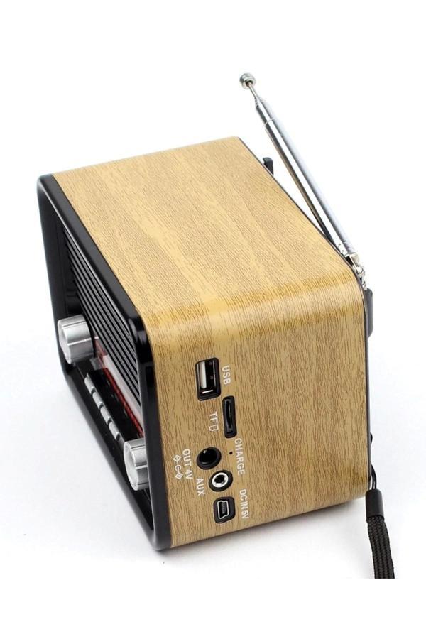 Nostalji Radyo Nns Ns-1537bt Şarjlı Fm Radyo Bluetooth Usb Aux Tf - Image 1