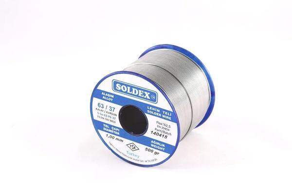 Soldex 63-37 Lehim Teli 500 Gr 0,75 mm - Sn:63 / Pb:37 - Image 1