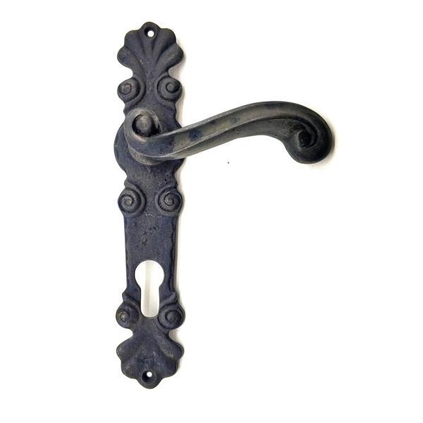 Antika Tarz Dekoratif Pirinç Okyanus Oda Kapı Kolu - 230x46 mm, Oksit - Image 1