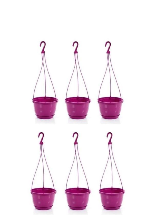 Omnipazar SO-SM02 Safir Makrome Askılı Balkon Saksı 3.4 lt Vişne 6 Adet - Image 1