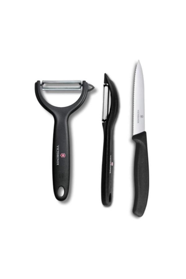 Victorinox 3'lü Soyacak Bıçak Seti Siyah - Image 1