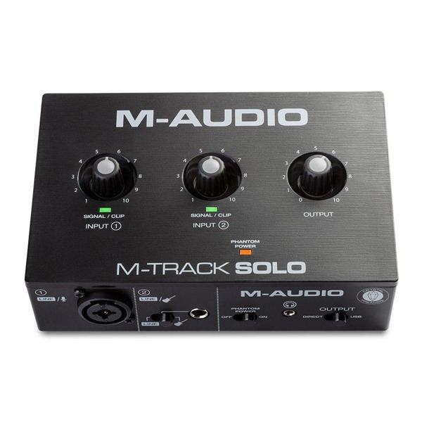 M-Track Solo | 2 Kanal, 48 khz, 1 Mikrofon giriş, Enstrüman girişli ses kartı - Image 1