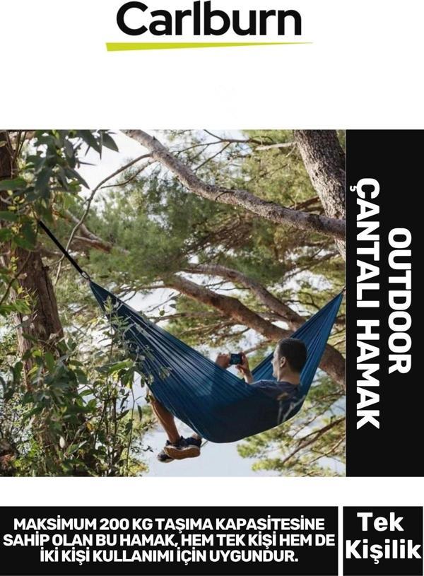 Özel Üretim Kamp Piknik Dayanıklı Çantalı Çabuk Kuruyan 200Kg Taşıma Outdoor 950G Hamak 275x140 cm - Image 1