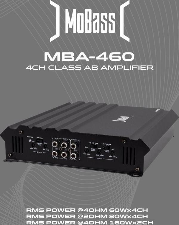 MOBASS MBA-460-4X60W RMS-KALİTELİ 4 KANAL YER KAPLAMAYAN YENİ NESİL ANFİ - Image 1
