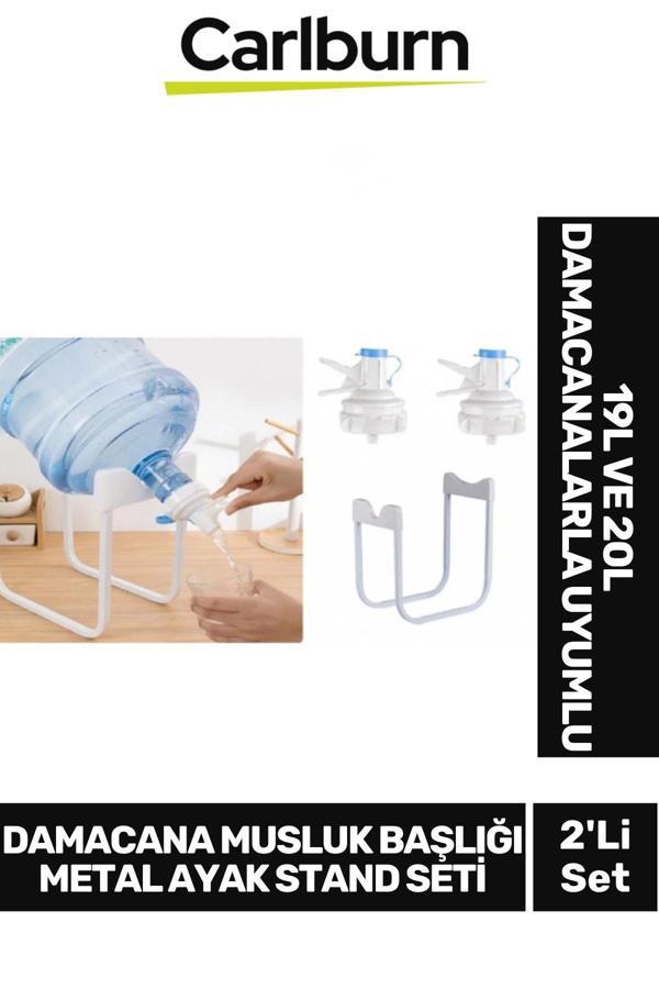 Özel Üretim Dayanıklı Ağır Kaldırma Gerektirmeyen Damacana Musluk Başlığı Metal Ayak Stand Seti - Image 1
