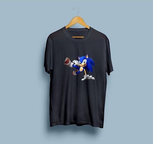 Oversize Sonic / Sonic Dash tasarımlı / baskılı unisex T-shirt - Image 1