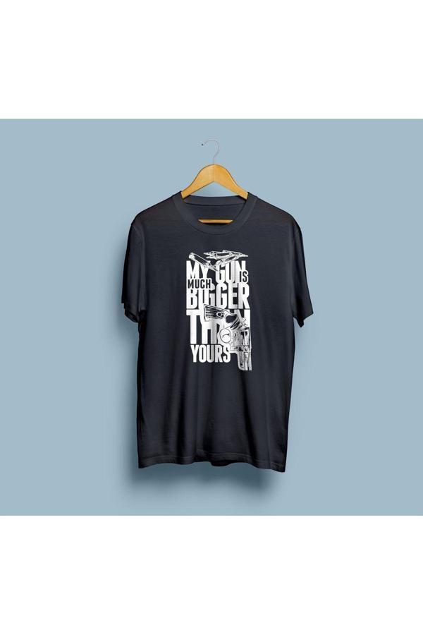 Oversize Benim Silahım senden büyük Yazılı T-shirt - Image 1