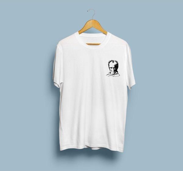 Oversize Mustafa Kemal Atatürk Cep logolu unisex T-shirt - Image 1