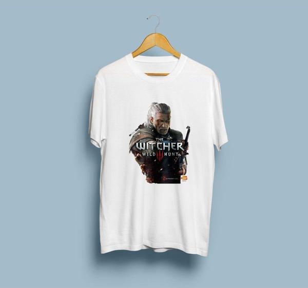 Oversize The Witcher 3 Wild Hunt tasarım unisex T-shirt - Image 1