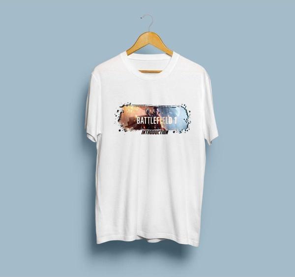 Oversize BattleField 1 tasarım unisex T-shirt - Image 1