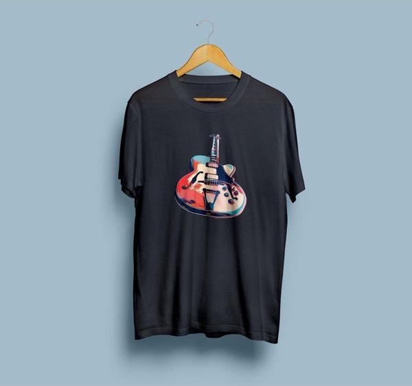 Oversize Gitar / Guitar Tasarım unisex T-shirt - Image 1