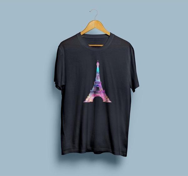 Oversize Eyfel Kulesi / Eiffel Tower Tasarım unisex T-shirt - Image 1