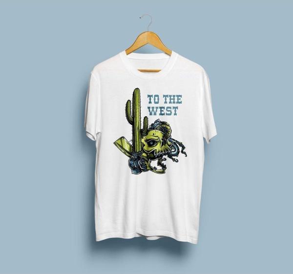 Oversize To The West Kaktüs Tasarım unisex T-shirt - Image 1