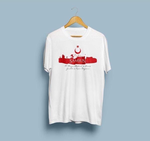 Oversize Samsun 19 mayıs tasarımlı unisex T-shirt - Image 1
