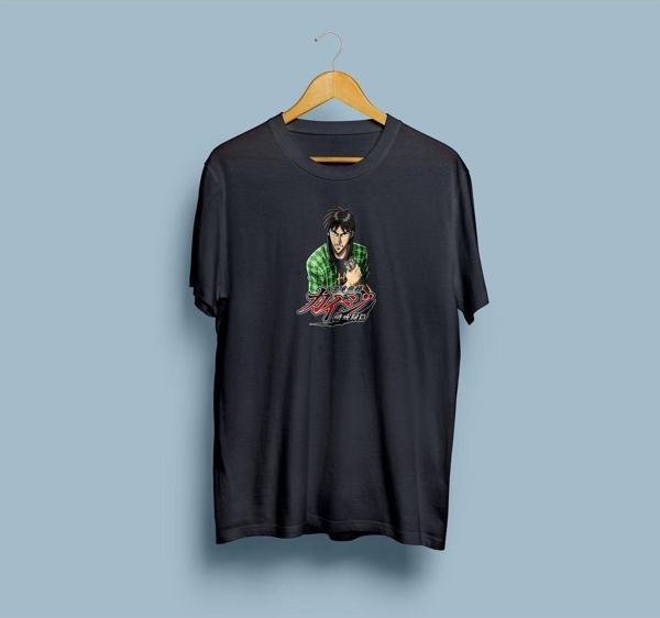 Oversize gyakkyou burai kaiji live action tasarımlı unisex T-shirt - Image 1