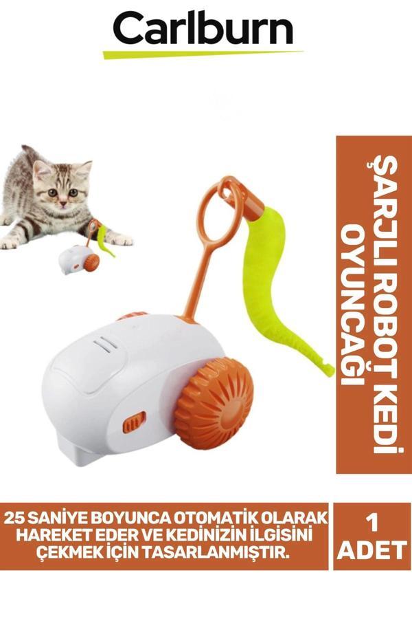 Özel Üretim İnteraktif Hafif Oyun Açma Kapama Düğmeli Dayanıklı Usb Şarjlı Robot Kedi Oyuncağı - Image 1