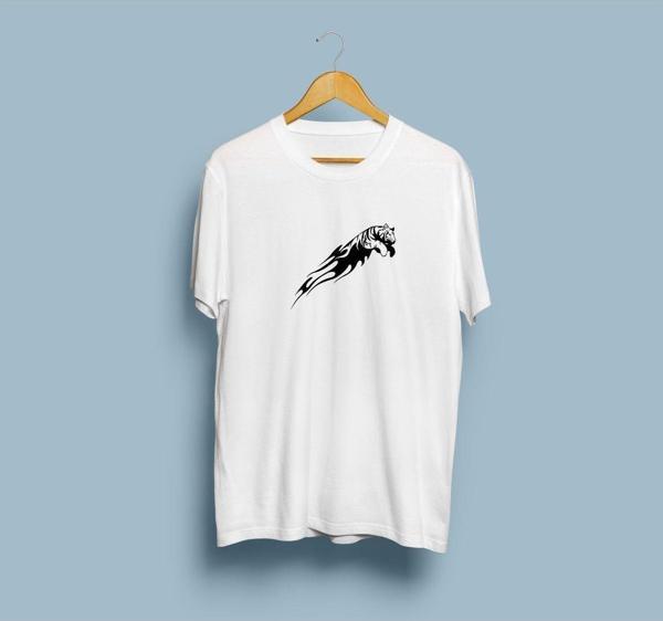 Oversize Alevli P uma tasarımlı unisex T-shirt - Image 1
