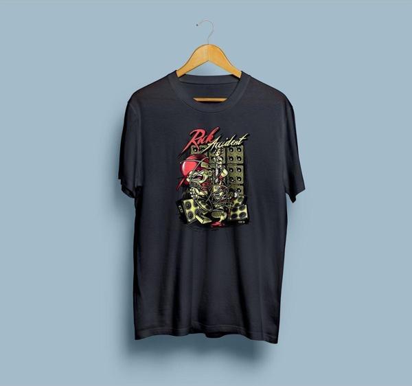 Oversize Rock accident Vector Unisex T-shirt - Image 1