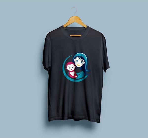 Oversize Anne ve Çocuk tasarım unisex T-shirt - Image 1