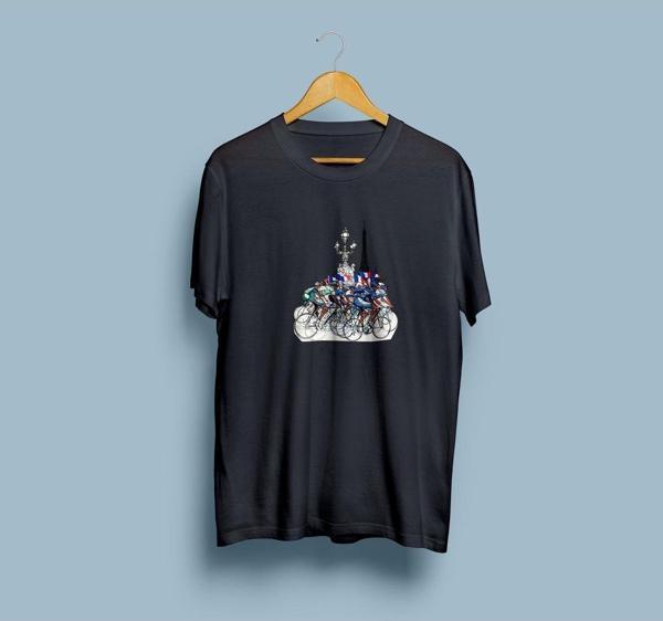 Oversize Tour de France Bisiklet Tasarım unisex T-shirt - Image 1