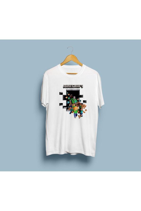Oversize Minecraft tasarımlı unisex T-shirt - Image 1