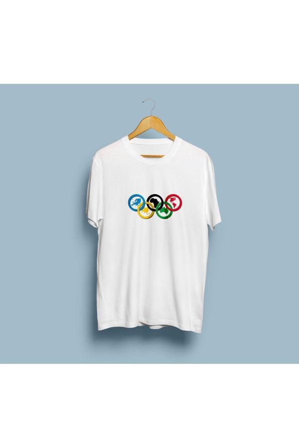 Oversize Kıtalar/continents tasarımlı unisex T-shirt - Image 1