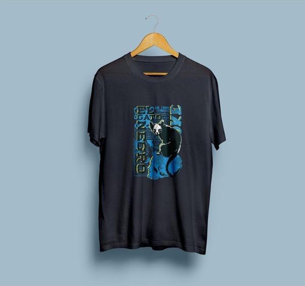 Oversize El Gato Negro Tasarımlı unisex T-shirt - Image 1