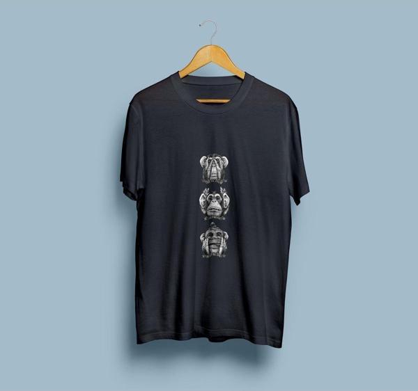 Oversize Şaşırmış Maymun surat unisex T-shirt - Image 1