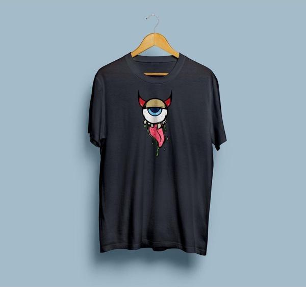 Oversize Vektör Göz tasarım ART Unisex T-shirt - Image 1