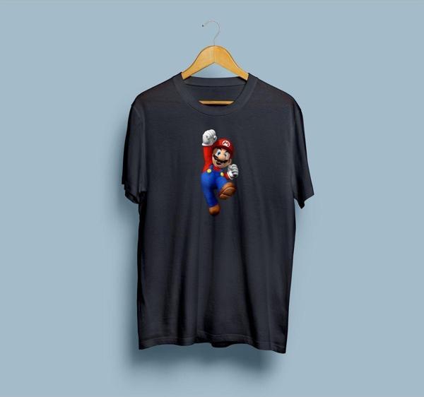 Oversize Super Mario tasarımlı unisex T-shirt - Image 1