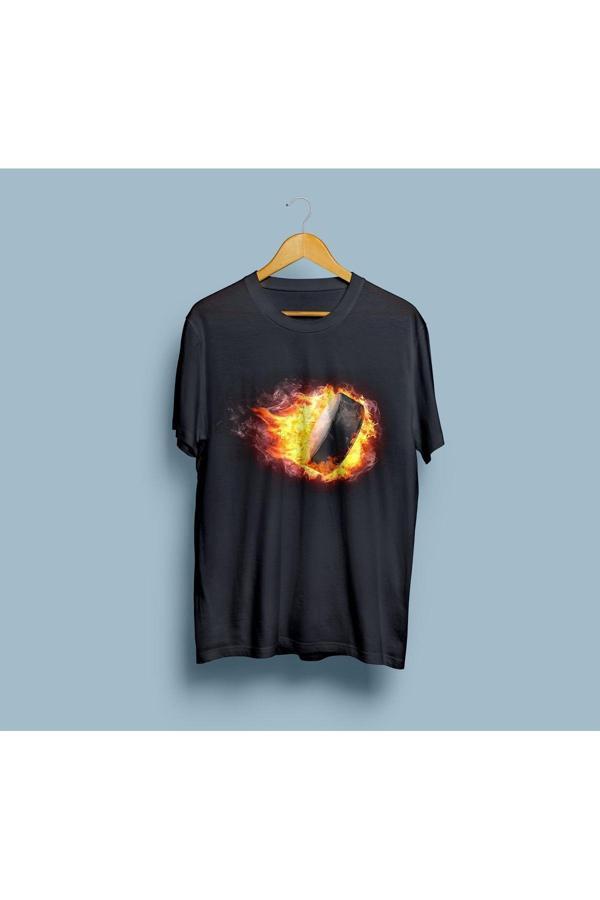 Oversize Burning Ball Tasarım Unisex T-shirt - Image 1