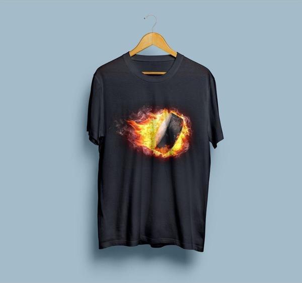 Oversize Burning Ball Tasarım Unisex T-shirt - Image 1