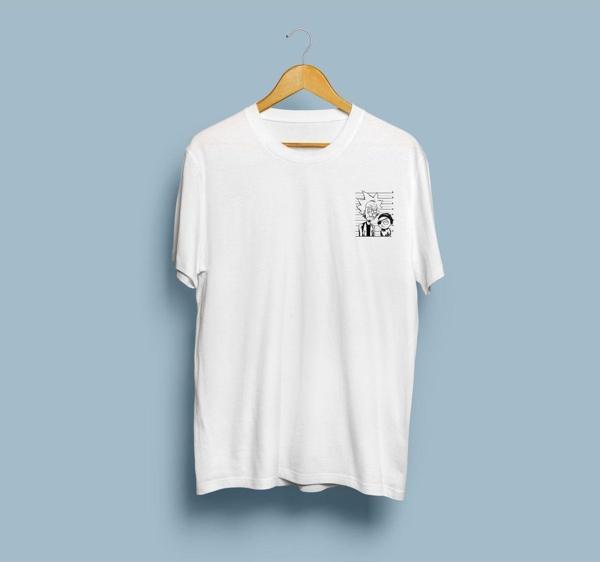 Oversize Rick and Morty Cep Baskılı Unisex T-shirt - Image 1