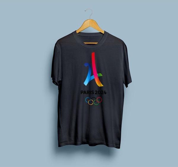 Oversize Paris 2024 Olimpiyat Tasarım Unisex T-shirt - Image 1