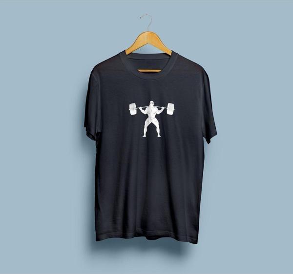 Oversize Squat Master tasarımlı unisex Gym / fitness T-shirt - Image 1