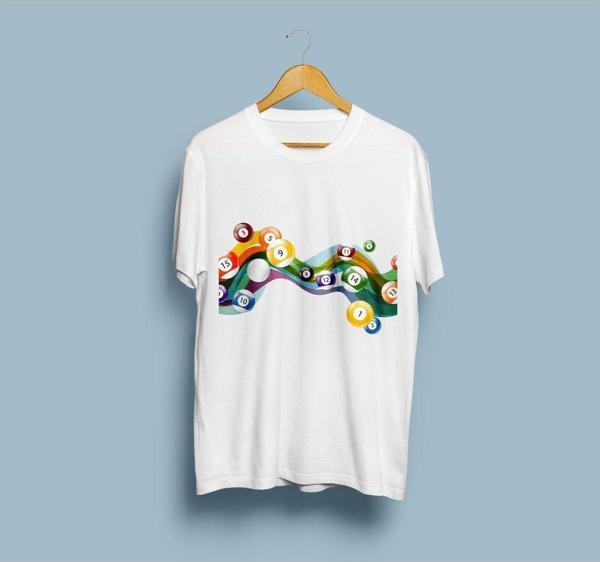 Oversize Bilardo Topları Tasarım Unisex T-shirt - Image 1