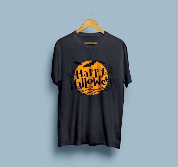 Oversize Happy Hallowen 3 Tasarım Unisex T-shirt - Image 1