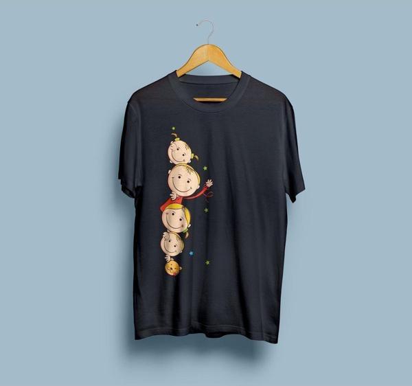 Oversize Charlie ve Lolanın bebekleri tasarım unisex T-shirt - Image 1