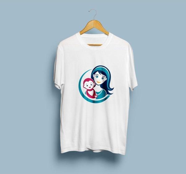 Oversize Anne ve Çocuk tasarım unisex T-shirt - Image 1